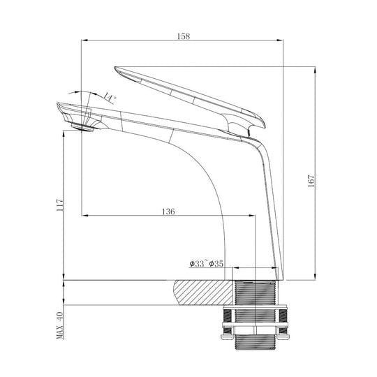 Norico Bellino Basin Mixer  Bathroom Basin Mixer