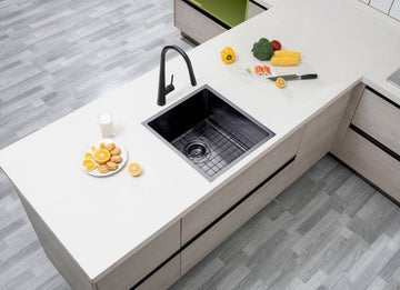 Handmade Top/Undermount Single Bowl Kitchen Sink