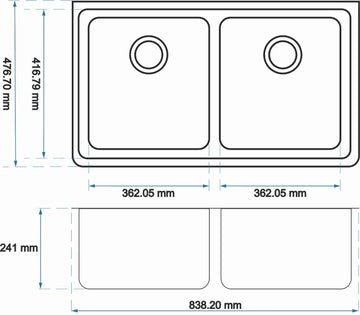 Black Kitchen Sink Granite Stone Under Mount Double Bowls