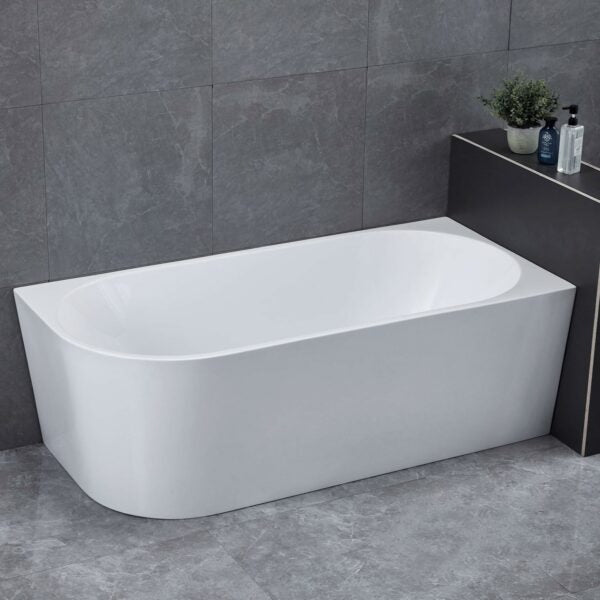 VICTOR 1700mm Right Hand Corner Bathtub Gloss White  Bathtub