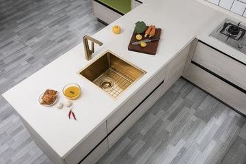 Handmade Top/Undermount Single Bowl Kitchen Sink