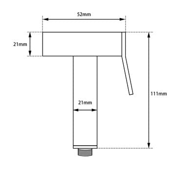 Brass Square Black Toilet Bidet Spray Kit