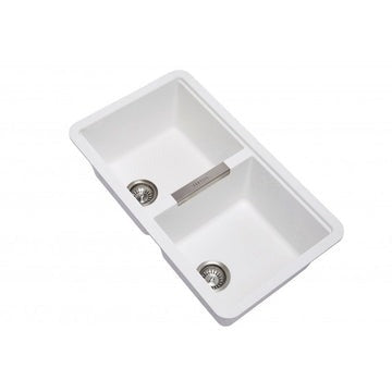 CARYSIL Double Bowl Granite Undermount Kitchen Sink