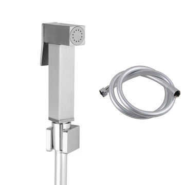 Square Brass Brushed Nickel Toilet Bidet Spray Kit