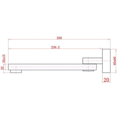 BLAZE Bathtub/Basin Wall Spout