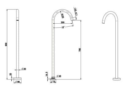 JESS Floor Standing Bath Filler