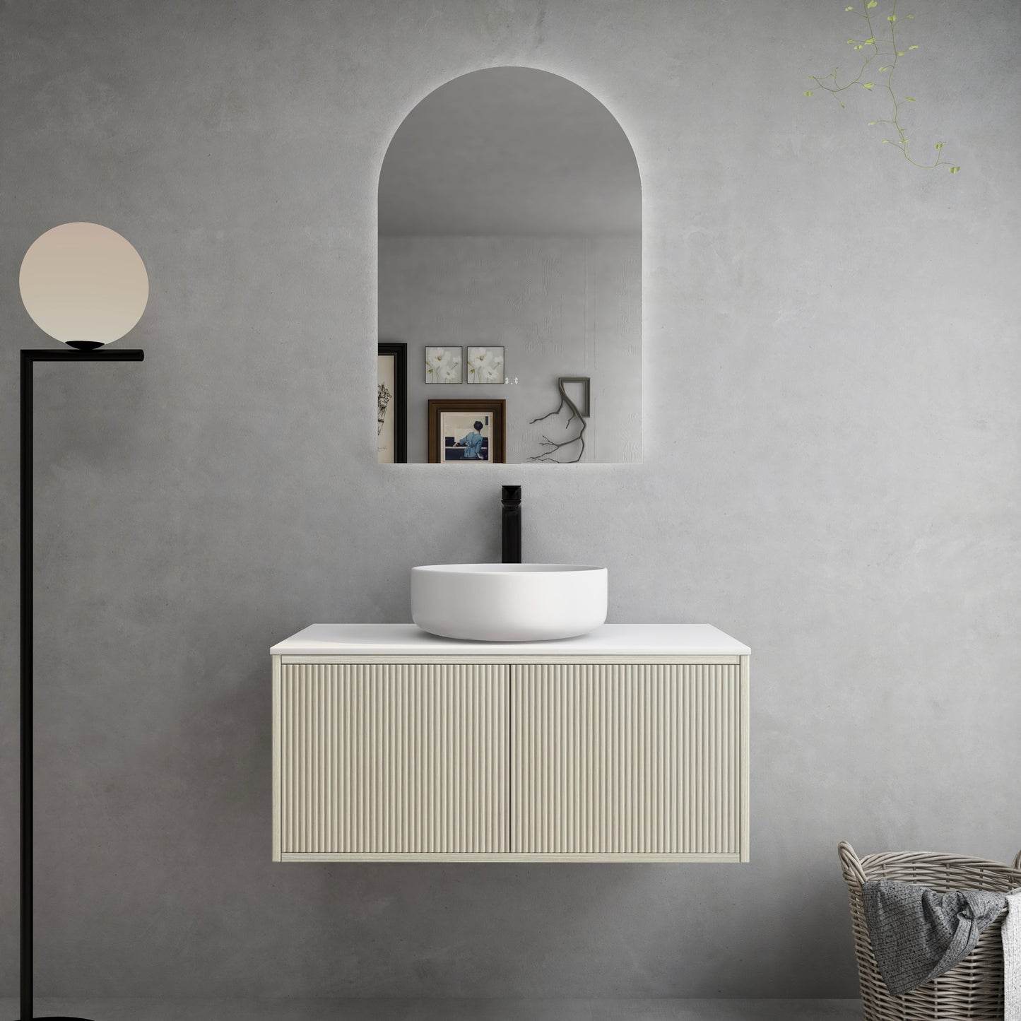 BELLEVUE Wall Hung Vanity - 2 Color's & 5 Sizes Available