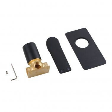 RUSHY Square Black Built-in Shower Wall Mixer