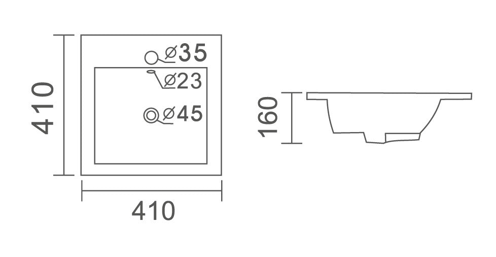 LOIS - Square Insert Basin