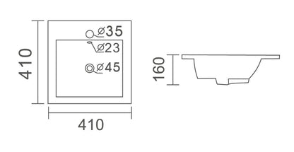 LOIS - Square Insert Basin