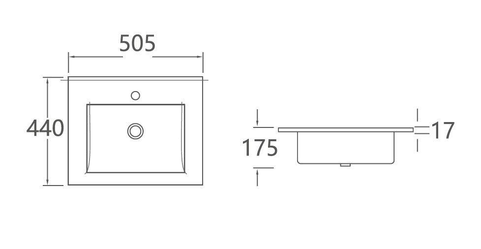 LOIS-II - Rectangle Insert Basin