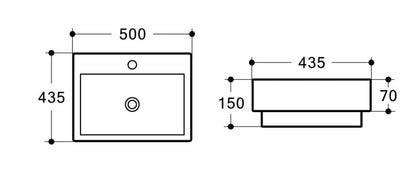 MEGGA-II Half Insert Basin