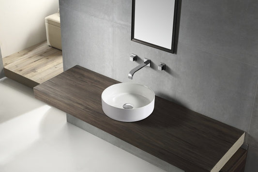 JAMIE Above Counter Basin - In Glosse White, Matte White, Matte Light Grey, Matte Black