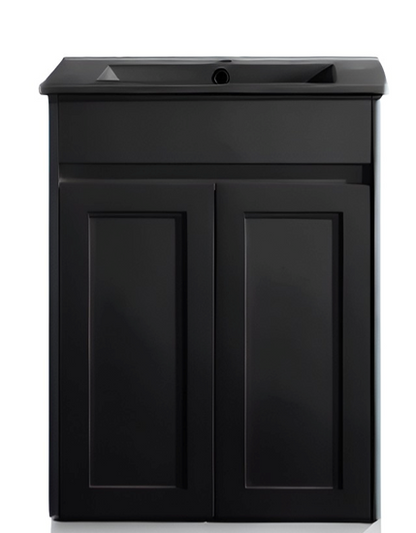 Luna Wall Hung Vanity - Matte Black 