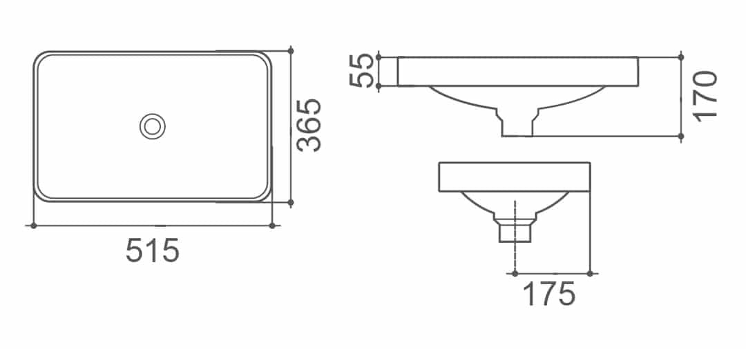 REAGAN Half Insert Basin