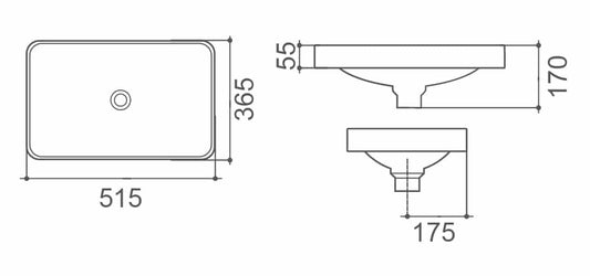 REAGAN Half Insert Basin
