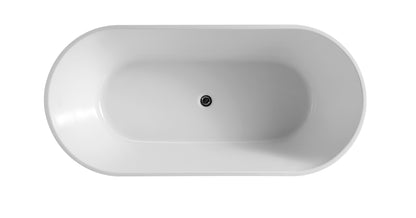 VIVO Free Standing Gloss Bath Tub - Matte white/Gloss white - 3 Sizes