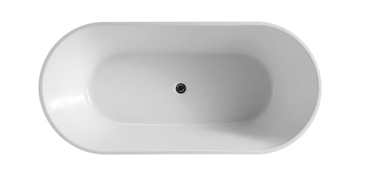 VIVO Free Standing Gloss Bath Tub - Matte white/Gloss white - 3 Sizes