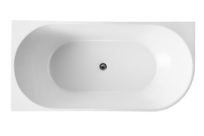 BONDI Square Free Standing Back to Wall Bathtub - Right or Left Hand Side - in 2 Sizes (1485mm,1680mm)
