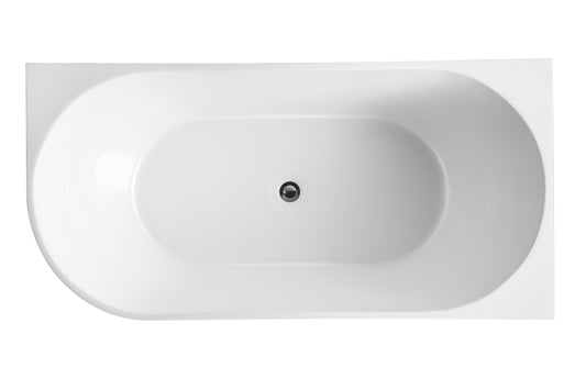 BONDI Square Free Standing Back to Wall Bathtub - Right or Left Hand Side - in 2 Sizes (1485mm,1680mm)