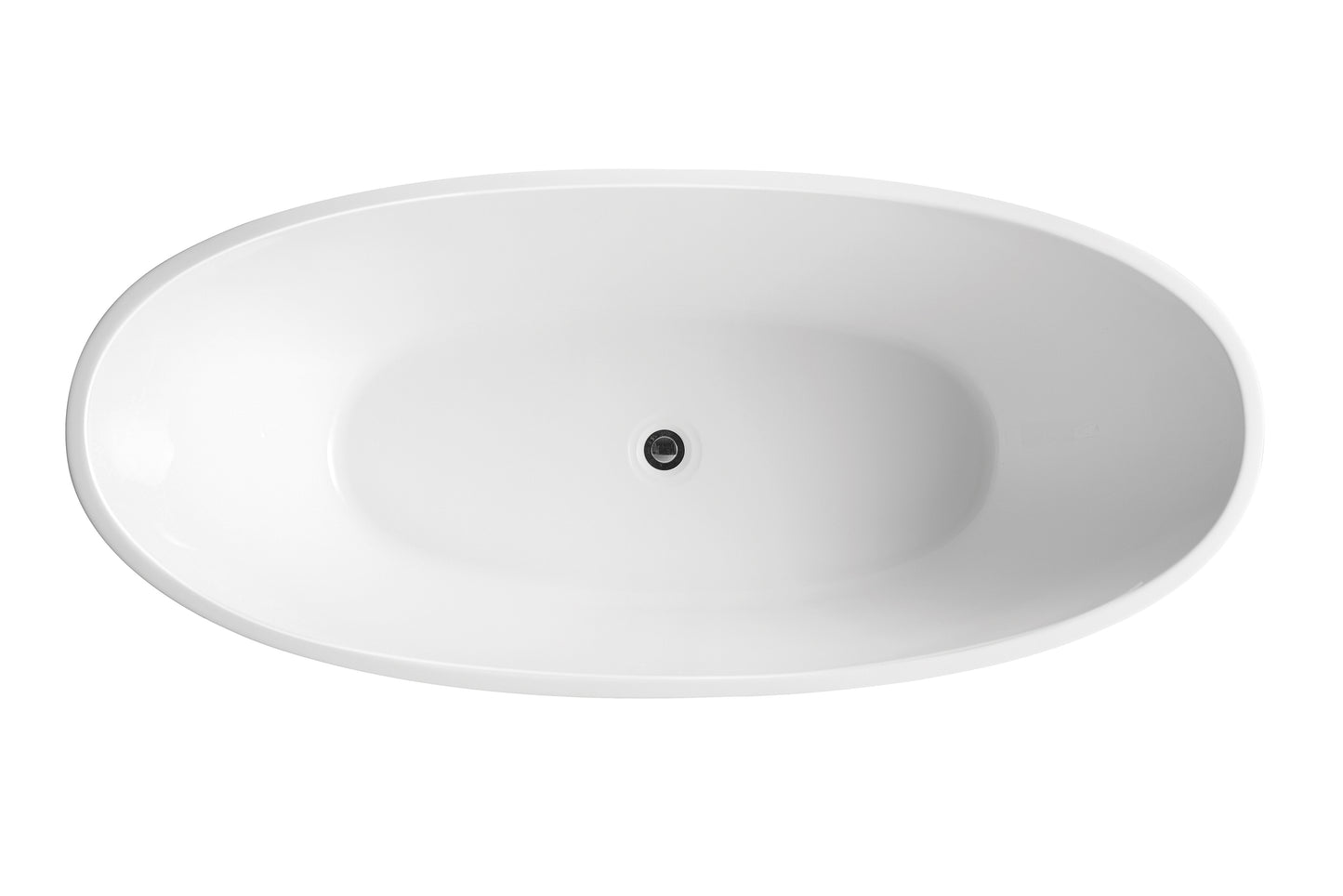 BRAVO Free Standing Bath Tub - Gloss white and Matte Black - in 2 Sizes (1490mm,1690mm)