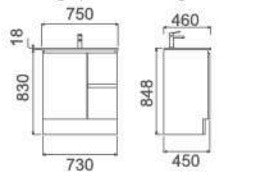 NUTRO LUX Vanity - in 3 Sizes (750,900,1200mm)