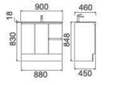 NUTRO LUX Vanity - in 3 Sizes (750,900,1200mm)