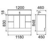 NUTRO LUX Vanity - in 3 Sizes (750,900,1200mm)