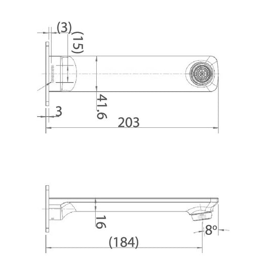 BRAVO Fixed Bath Spout