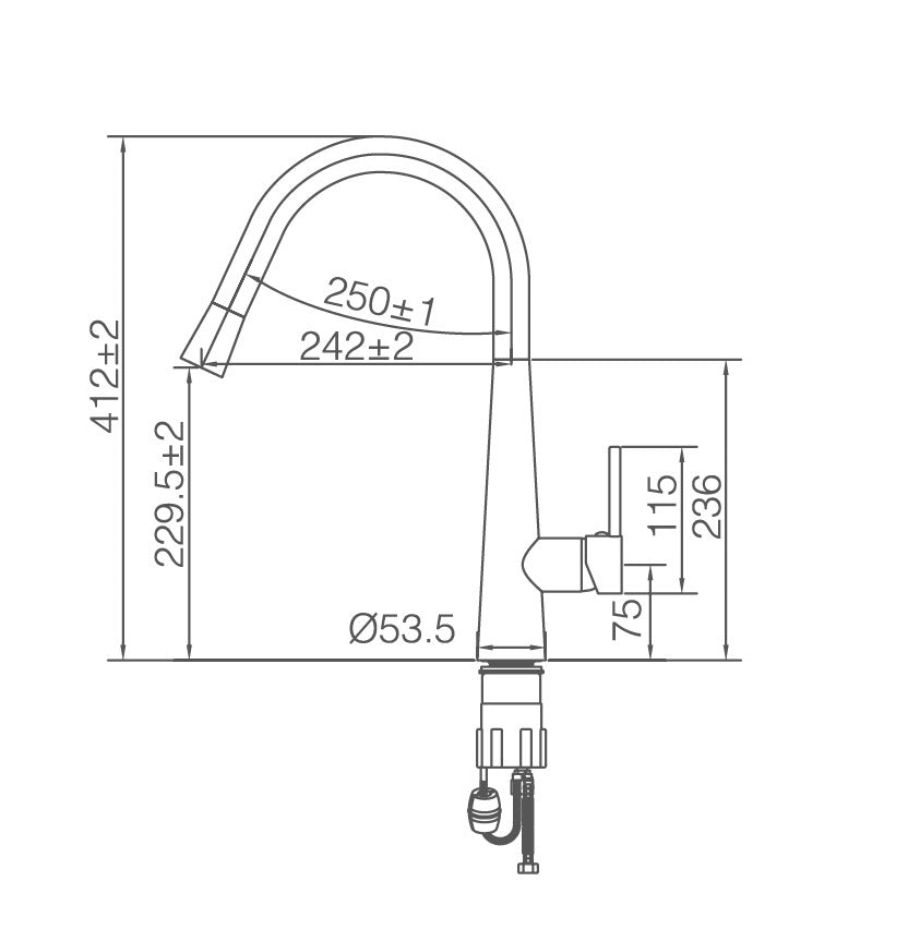 JESS Pull Out Sink Mixer Magnet Head