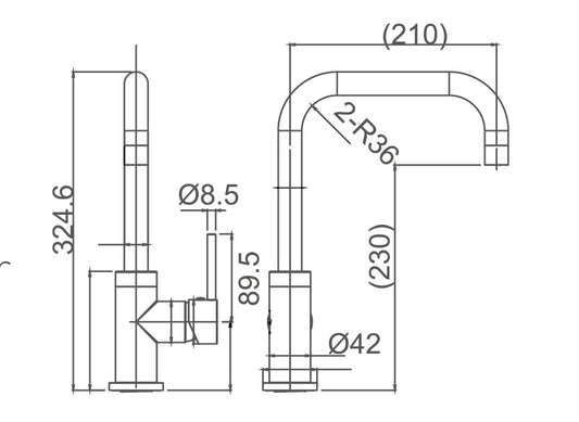 JAMIE Single Lever Kitchen Sink Mixer