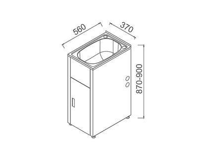 LAVASSA 30L Laundry Trough and Cabinet