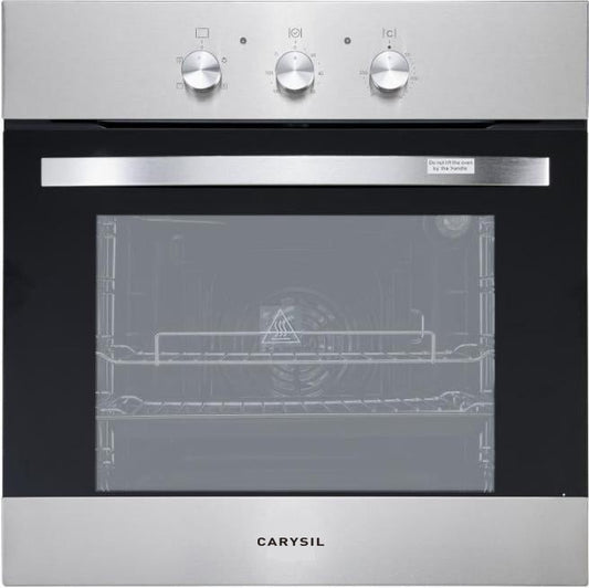 Carysil Built-In Black Oven 60cm - Stainless Steel Finish