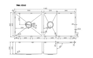 Handmade Top/Undermount Kitchen Sink  Kitchen Sink