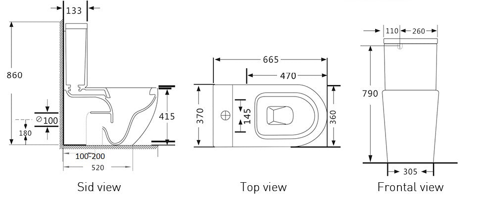 Toilet Suite Back to Wall Tornado - EG2003