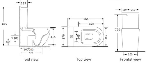 Toilet Suite Back to Wall Tornado - EG2003