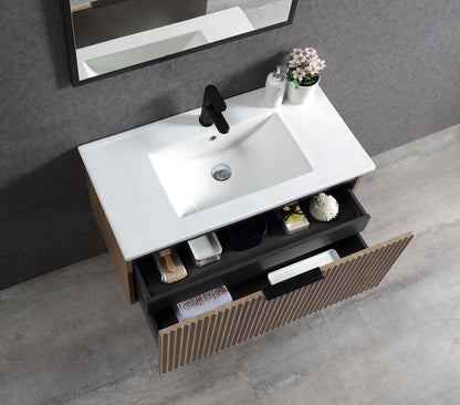 VIVO Wall Hung Vanity - in 4 Sizes - 5 different color Handle
