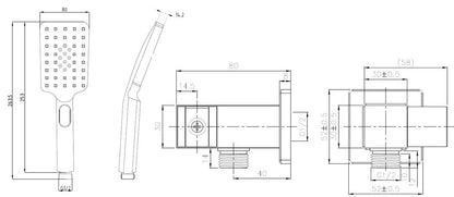 EXON and Bianco Shower Head on Bracket 