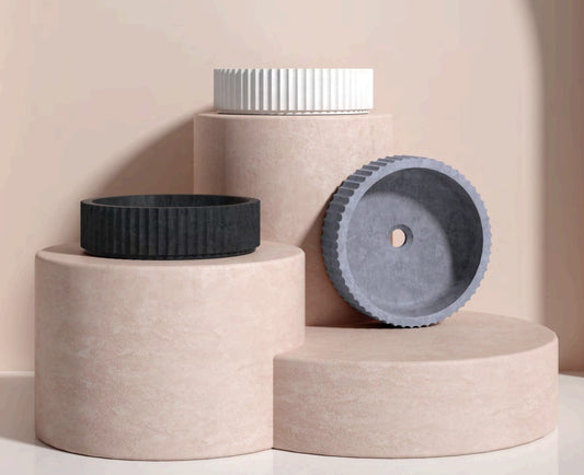 PIAZA Above Counter Basin - in Matte White , Matte Grey, Matte Black