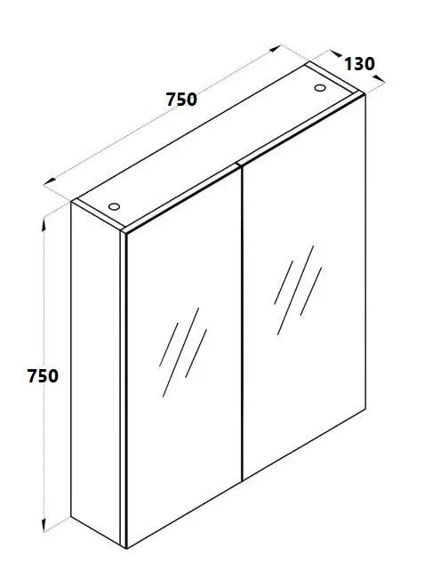 BELLA 750mm Mirror Cabinet 