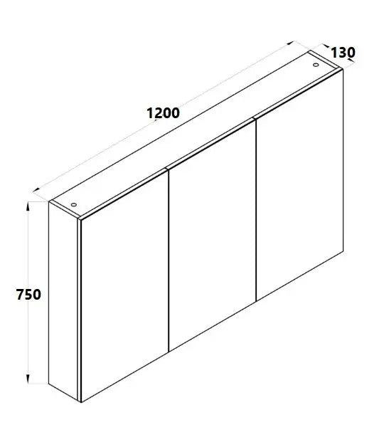 BELLA 1200mm Mirror Cabinet 