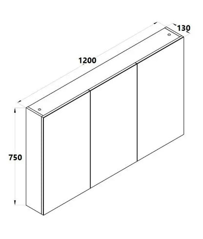 BELLA 1200mm Mirror Cabinet 