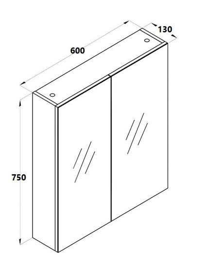 Bella 600mm Mirror Cabinet