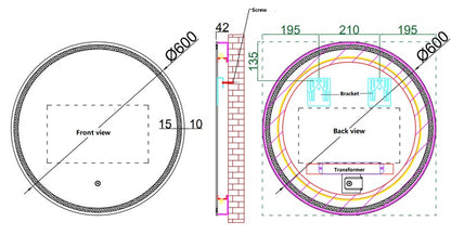 ECLIPSE Round LED Mirror - Available in 2 Sizes