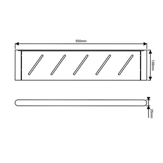 RUSHY Brushed Nickel Round Stainless Steel Shelf