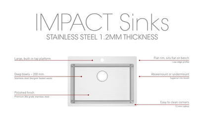 IMPACT 49L Sink with Tap Hole