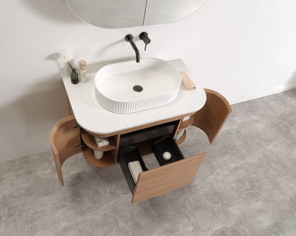 MILAN Wall Hung Vanity - in 3 Sizes with Stone Top