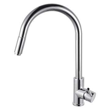 Round Chrome Pull Out Kitchen Sink Mixer Tap  Kitchen Mixer