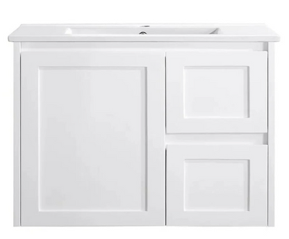 Luna Wall Hung Vanity - Gloss White 