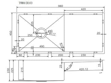 Hand-made Single Bowl Kitchen Sink(Round Edges)